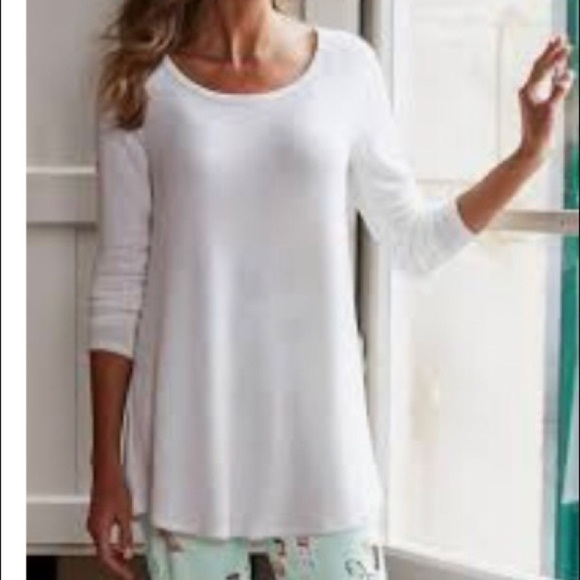 Soft Surroundings White Anytime Long Sleeve Top Xs - Picture 1 of 6